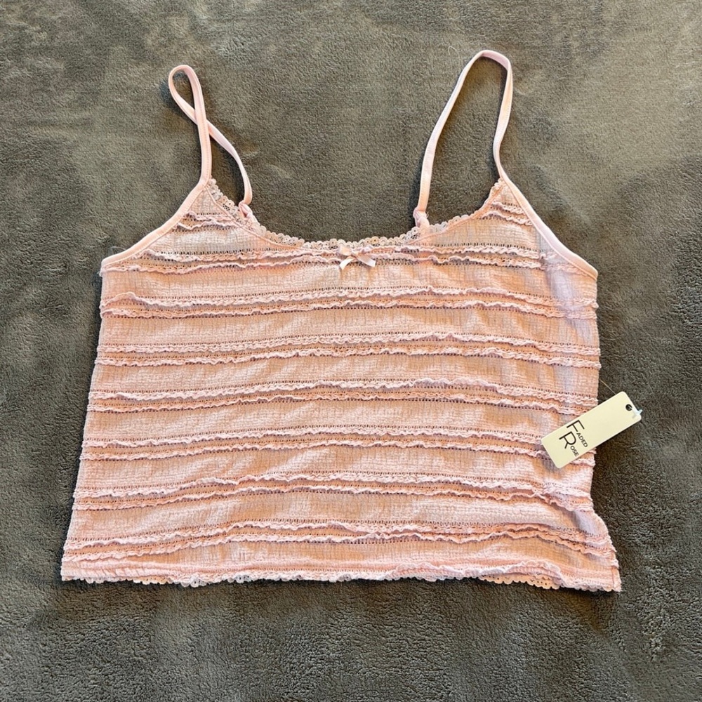 Faded Rose Women’s Spaghetti Strap Pink Tank Top Size XL